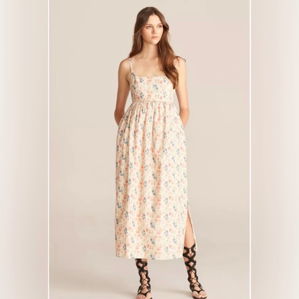 NWT Rebecca Taylor Sleeveless Long Emma Dress In Multi Combo size 4